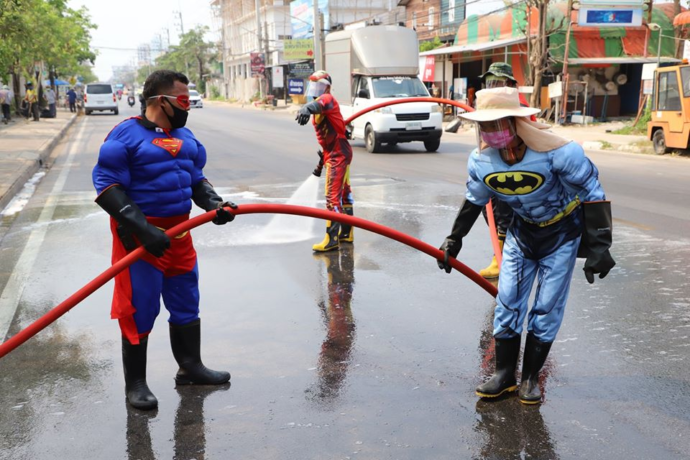 Superheroes Take Over Thailand’s Streets To Clean To Fight COVID-19