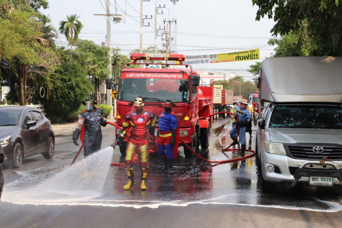 Superheroes Take Over Thailand’s Streets To Clean To Fight COVID-19