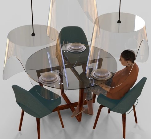 French Designer Shows Tables With Domes To Promote Social Distancing