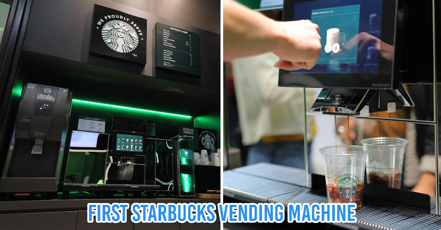Starbucks First Coffee Vending Machine At Samyan Mitrtown In Bangkok