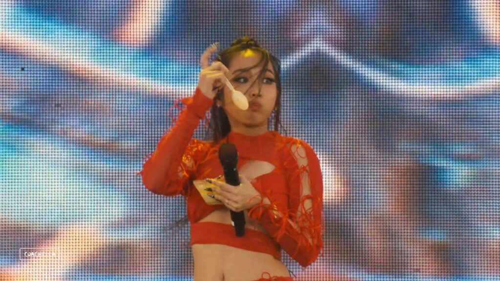 Milli Rice Rapper MILLI Performs & Eats Sticky Rice & Mango At Coachella