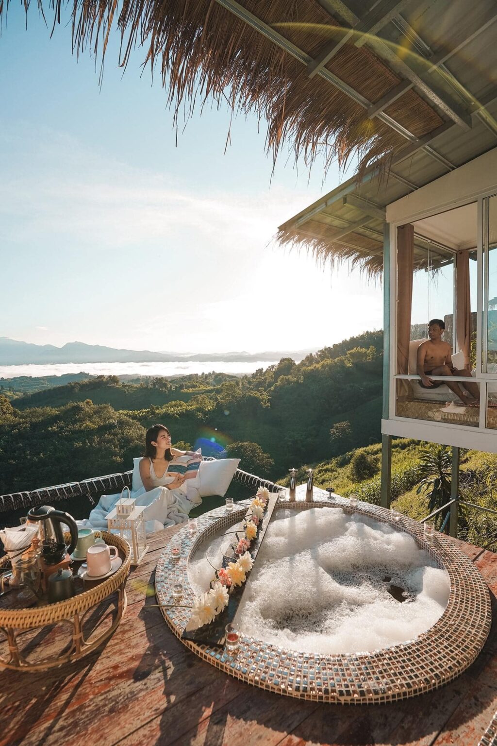 Kew Muang Mountain High Camp Has Outdoor Hammocks & Cottages