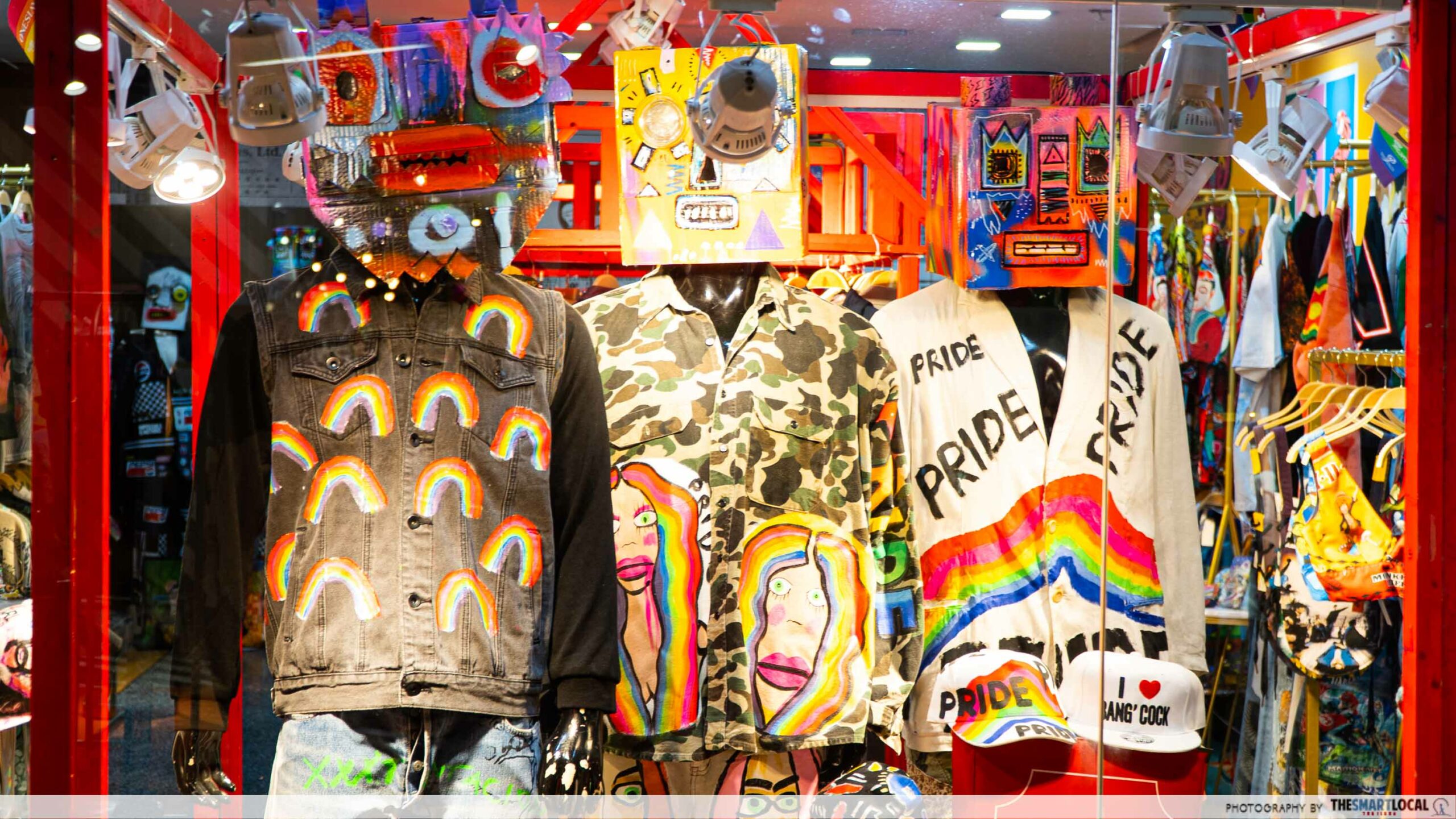 Pride-themed apparel sold in Siam Center during Pride Month