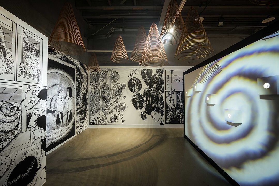 The Junji Ito Horror House exhibit featuring iconic scenes from manga in Taiwan.