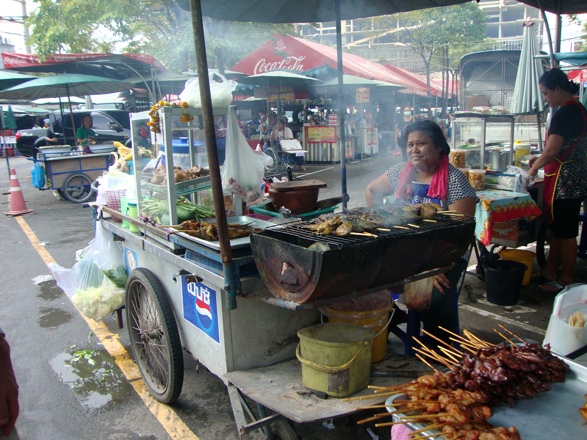 A street food cart in Thailand