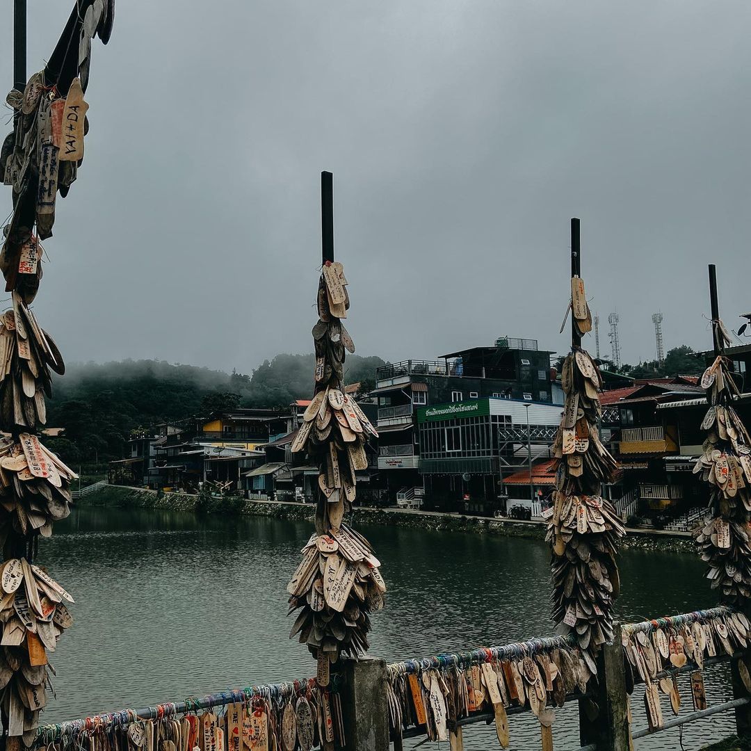 E-Tong Village in Kanchanaburi covered by mist